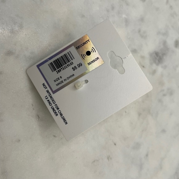 PacSun Full Tilt Ring Stack Silver Tone Moon Infinity Crystal New Jewelry Size 6 - Picture 4 of 4